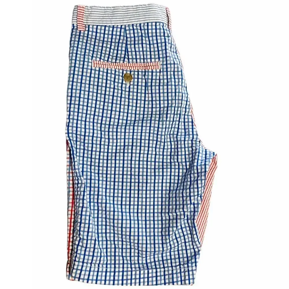 VINEYARD VINES Red White Blue Seersucker Party Stretch Breaker Shorts ~ Boys 16